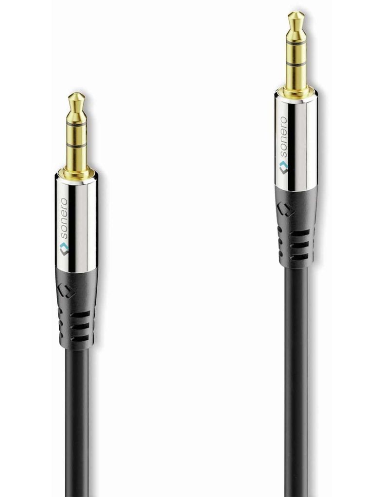 SONERO Klinkenkabel 3,5 mm, Stereo, 3 m, schwarz