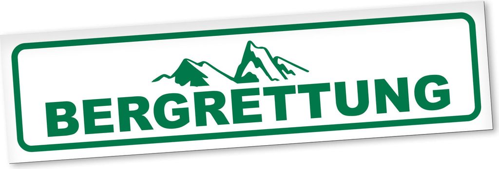 PantherPixel Bergrettung Magnetschild Auto Gebirge Einsatzfahrzeug Magnetfolie Geschenkidee 60 x 16 cm STANDARDFARBFOLIEN