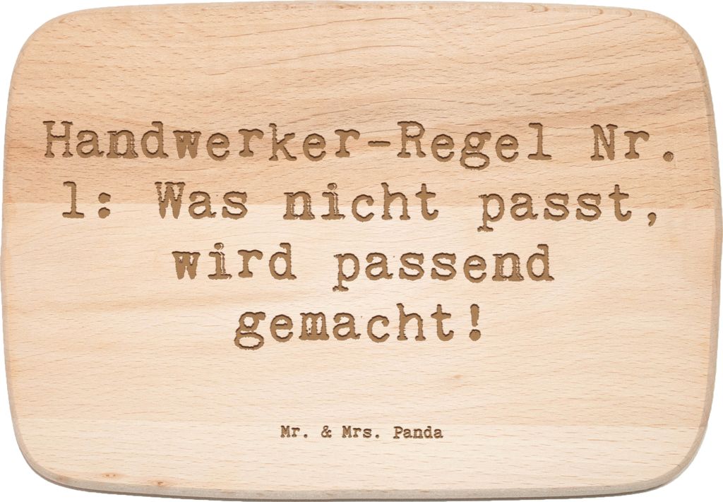 Mr. & Mrs. Panda Frühstücksbrett Spruch Handwerker Lösung - Transparent - Geschenk, Elektriker, Beruf, Handwerkskunst, Kreativität, Handwerker-...