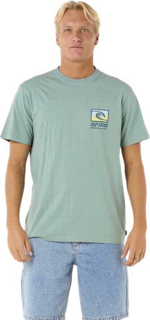 Rip Curl Raw Energy Trad Kurzarm-t-shirt Grün L Mann Grün L