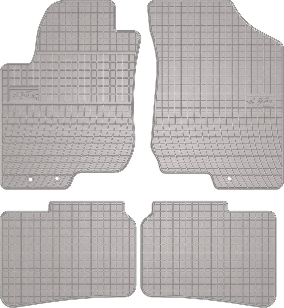 Gummi-Fußmatten für Hyundai i30 I 2007-2012 – Schrägheck, Kombi, CW, Set 4, Befestigung