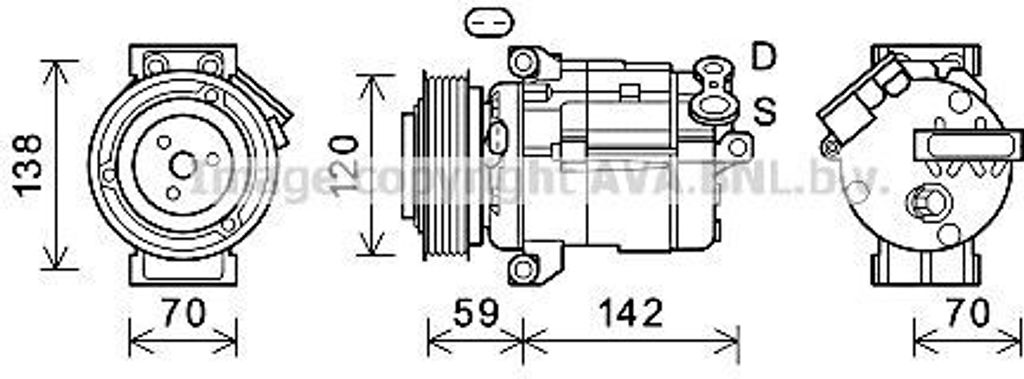 PRASCO CTK063 - OE 93745987 Klimakompressor für Captiva, Antara (L07)