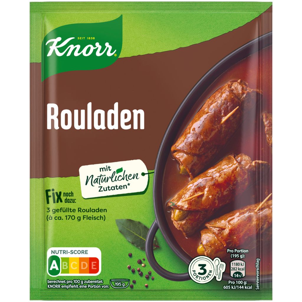 Knorr Fix für Rouladen 3er Pack (3x31g Beutel) + usy Block