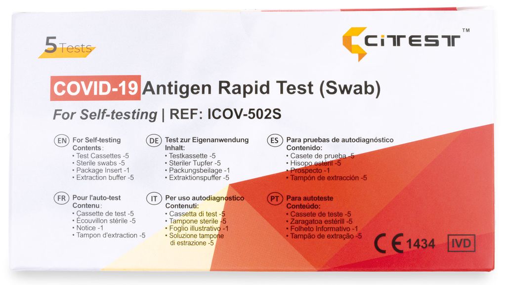 CITEST Diagnostics Covid-19 Antigen Rapid Test (swab)