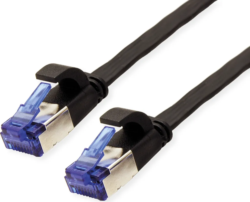 Cavo Ethernet Cat 6A Extrapiatto VALUE 21.99.0833 | FTP Nero 3m