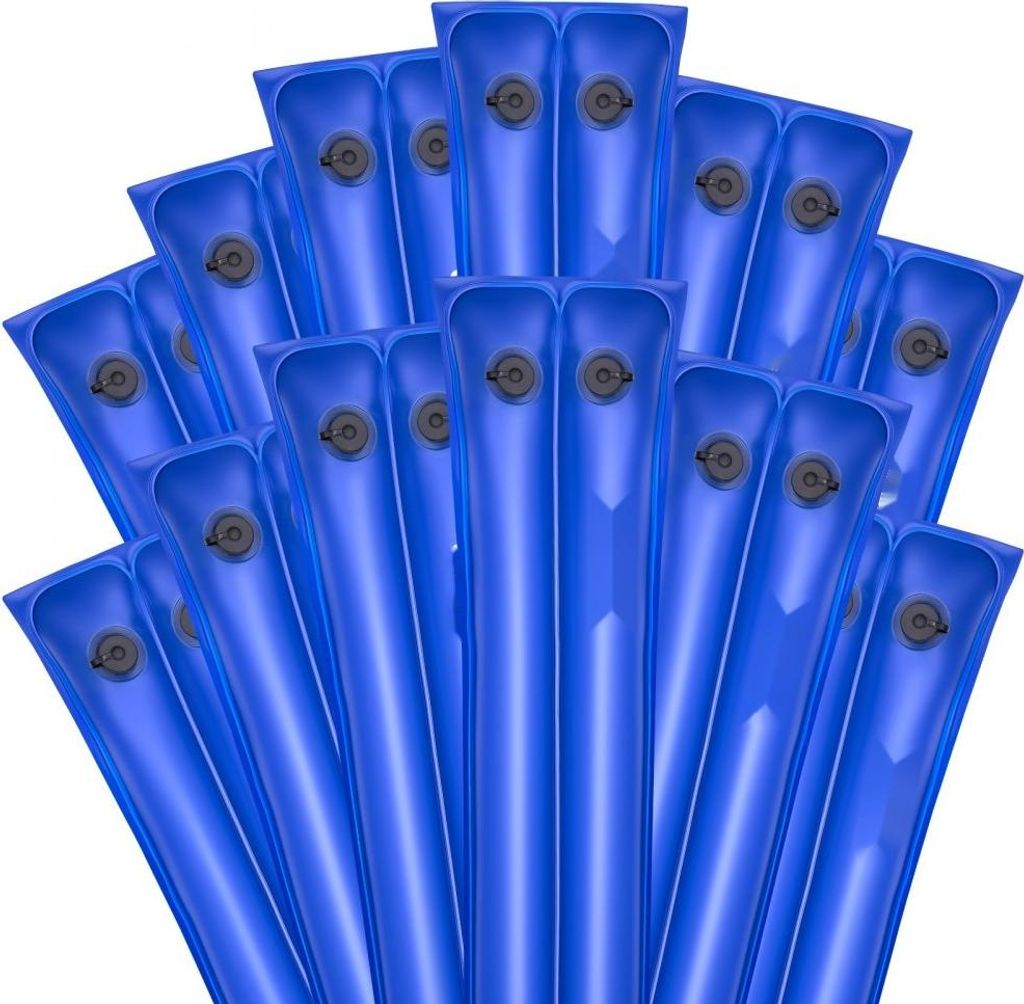 Pool Beschwerungssack 12er-Pack à 300 cm - 0,4mm dicke PVC-Gewichtssäcke mit auslaufsicherem Schraubverschluss - Wassersäcke für Poolabdeckunge...