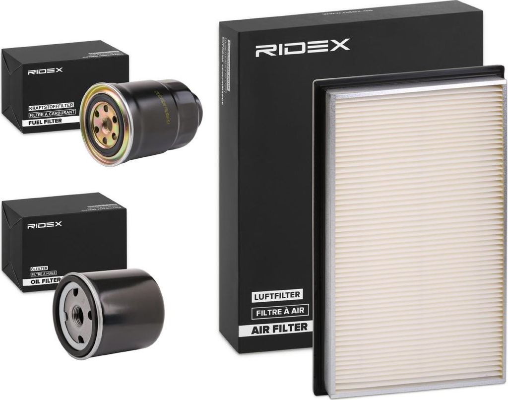 RIDEX Filterset Inspektionspaket Filtersatz für RENAULT MASTER II Pritsche/Fahrgestell (ED/HD/UD) für TOYOTA HIACE IV Kasten (LXH1, RZH1, LH1)