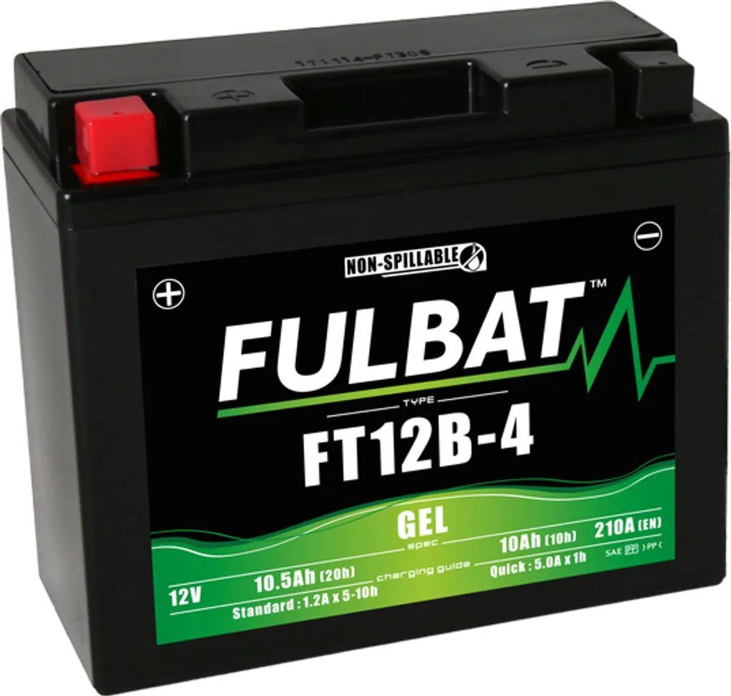 Batterie de Rechange FT12B-4 GEL FULBAT YT12B-4 Idéale Hivernage et Loisirs