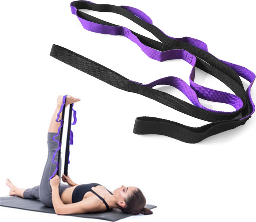 Yoga Daisy Chains Multi-Loop-Yoga-Gurt Nichtelastisches Stretching-Band fuer Pilates-Tanztherapie-Gymnastik