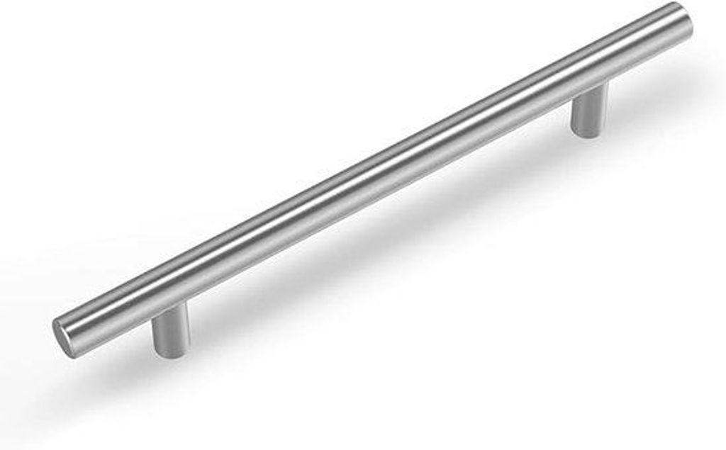 Verpackung mit 10 Küchenhaken – Küchenhaken 128 mm – Silberfarben – Edelstahl und gebürsteter Nickel – Abstand 128 mm