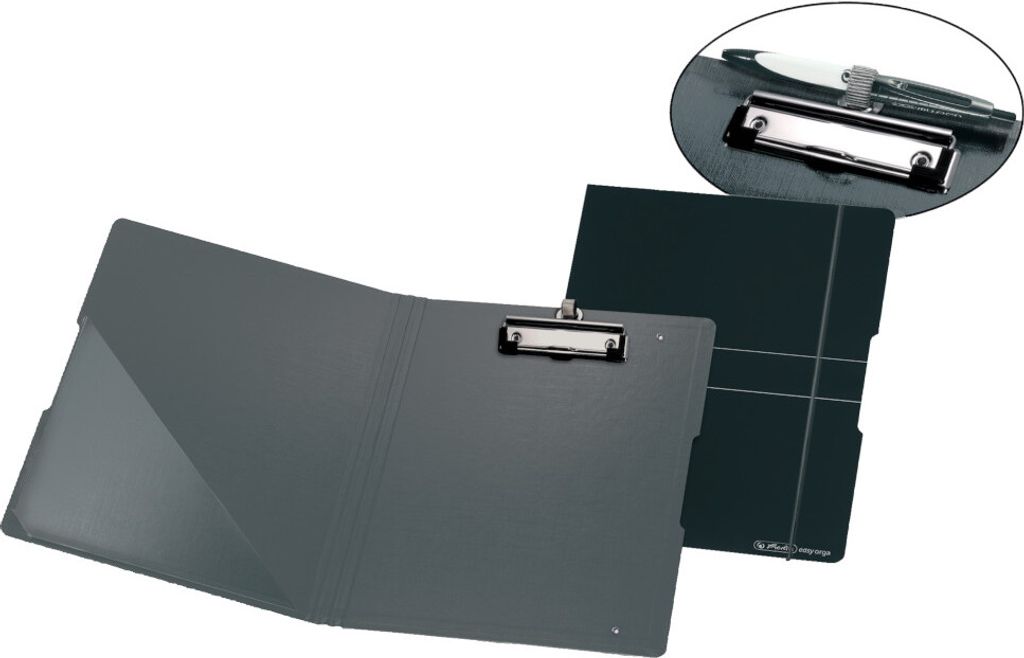 Herlitz Klemmbrettmappe 11217221 DIN A4 Polyfoam schwarz Produktbild 