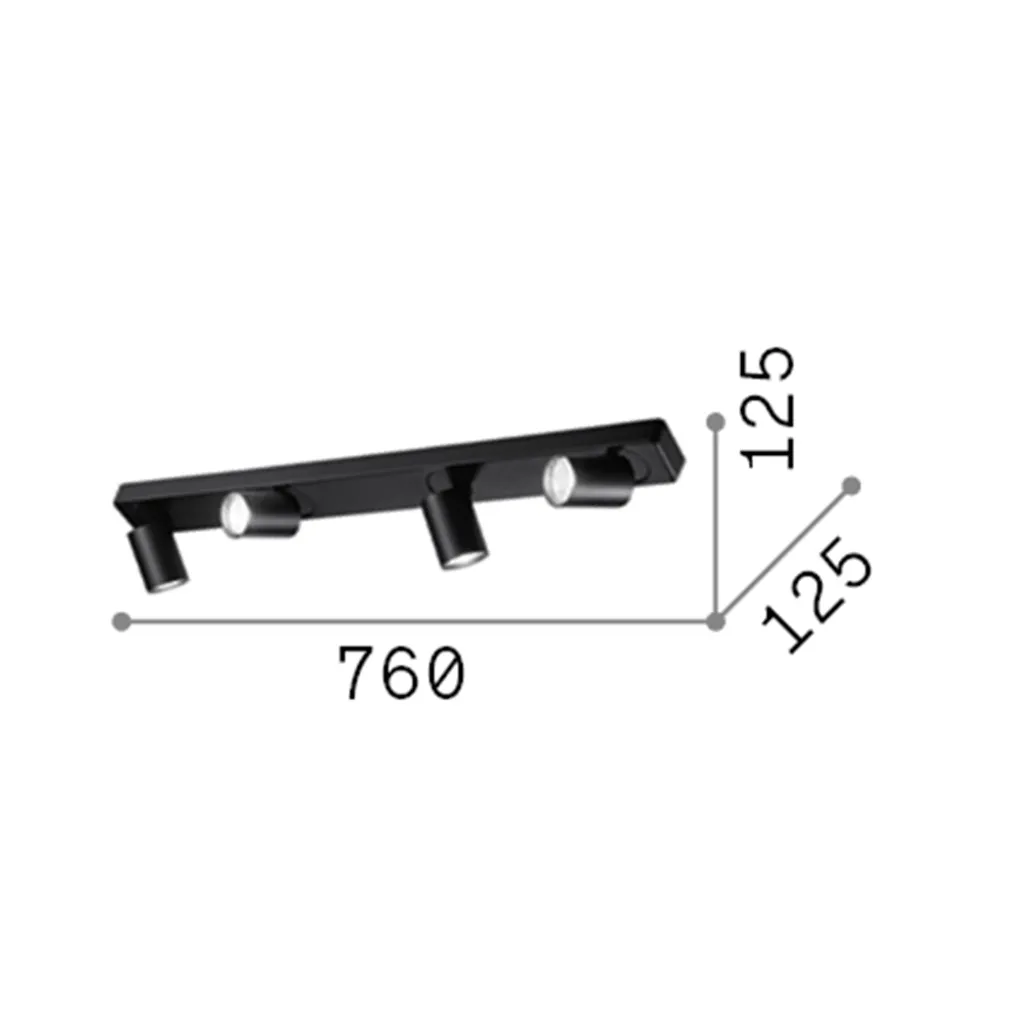 Plafonnier Rudy en Métal Blanc 4 Spots LED 7W 3000K Blanc Chaud Modern