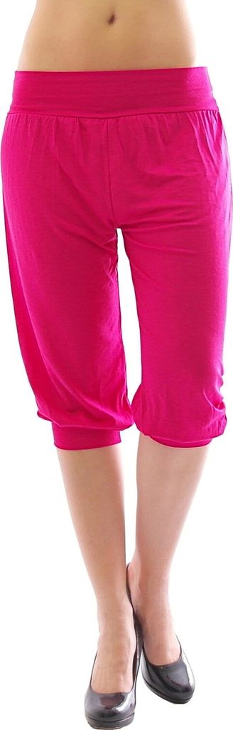 Harem Harems Aladin Pump Hose Capri 3/4 hoher Bund Leggings Leggins Baggy Sommer pink XXL