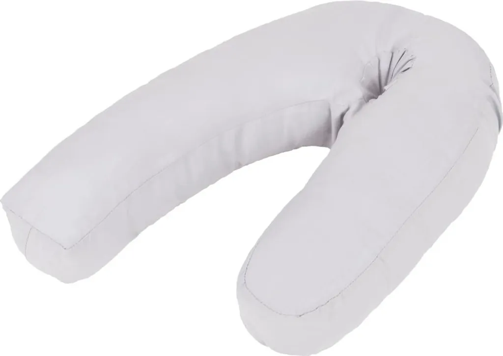 Coussin de grossesse anti-mal de dos en J Gris - Support 54x43 cm
