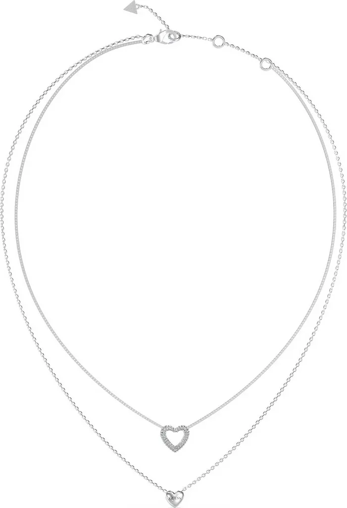 Collana Guess Cuore Argento 46 cm Donna - Gioiello Elegante per Lei