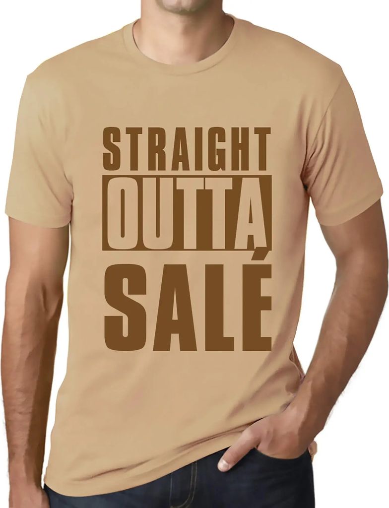Herren Grafik T-Shirt Straight Outta Salé Öko-Verantwortlich Vintage Jahrgang Kurzarm Lustige Druck Geburtstag Geschenk Mann