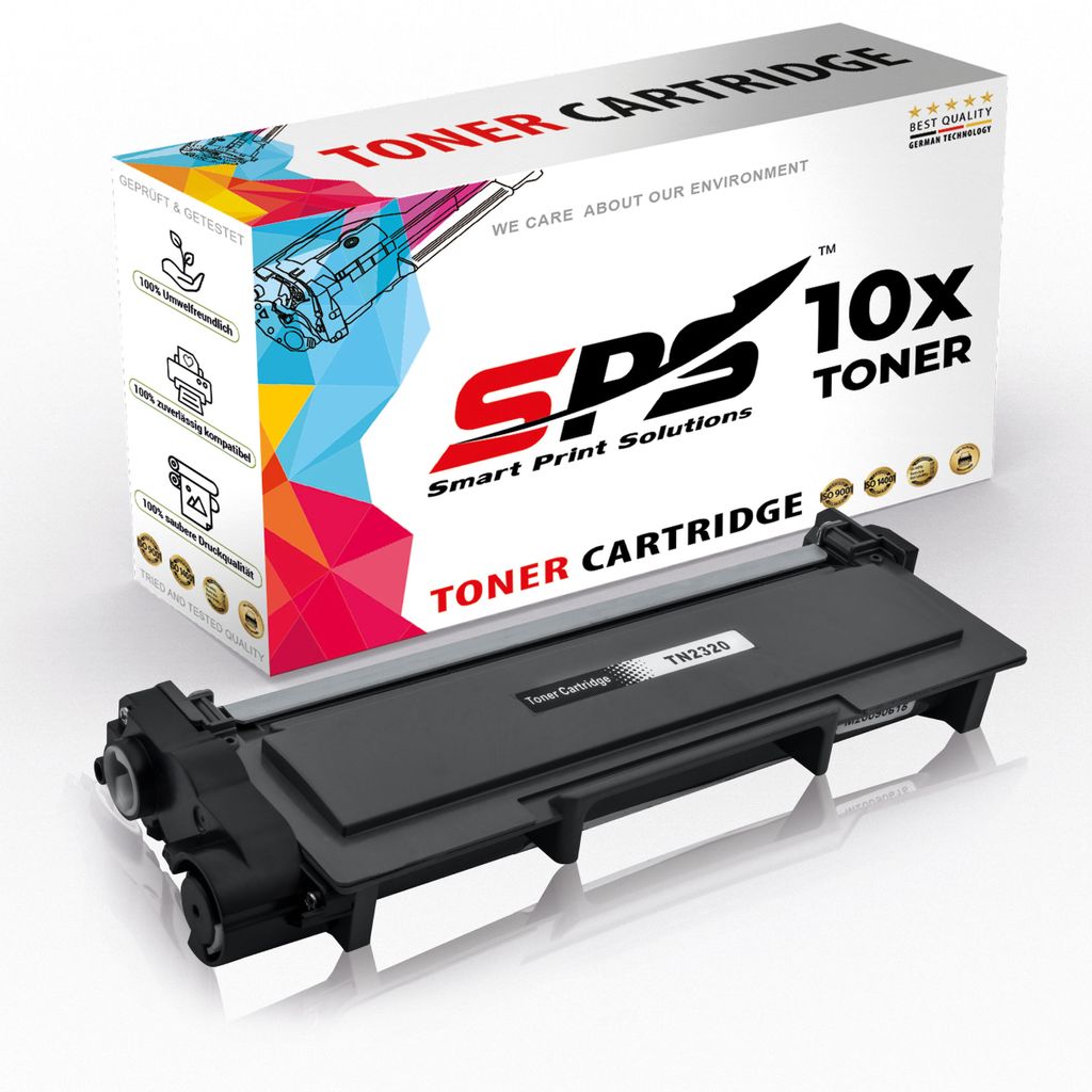 10x Toner TN2320 TN-2320 Schwarz Kompatibel für Brother DCP-L2560 Drucker
