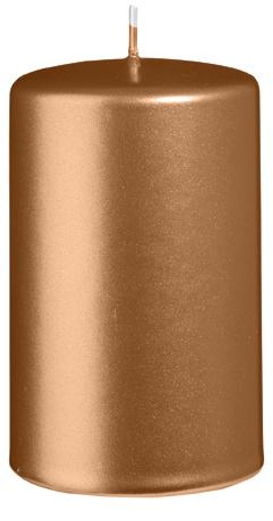 Stumpenkerzen Metallic Matt Sand 100 x Ø 60 mm, 12 Stück