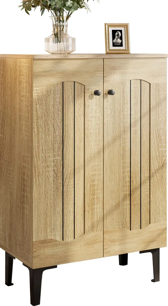 Armoire à chaussures moderne Fortuna Lai avec double porte et étagères