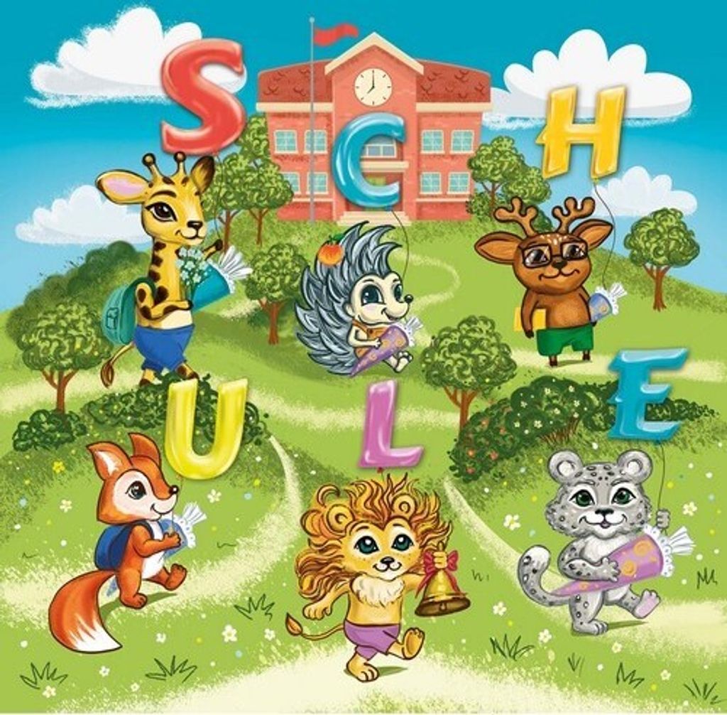 20 Servietten Animals Way to School - Lustige Tiere zum Schulanfang 33x33cm