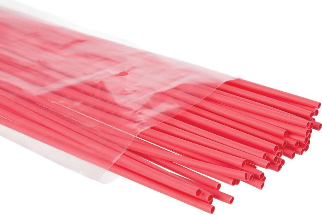 Schrumpfschlauch 2,4 mm – rot – 50 Stück