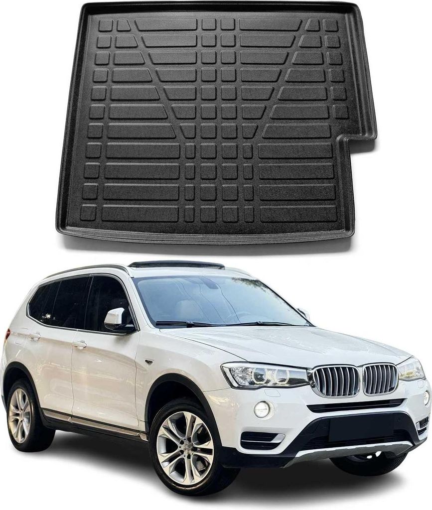 Kofferraumwanne Laderaumwanne für BMW X3 F25 2010-2017 Gummi TPE Schwarz