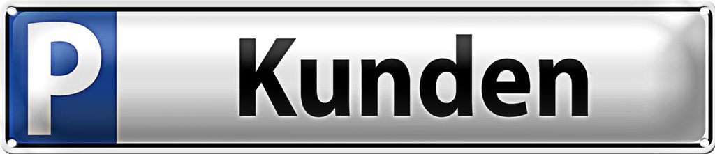 Blechschild Parken 46x10cm Parkplatzschild Kunden Dekoration