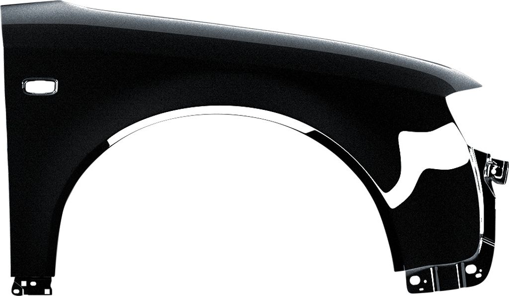 BLU Spatbord geschikt voor Audi A4 B6 LZ9W Rechts Zwart Productafbeelding 