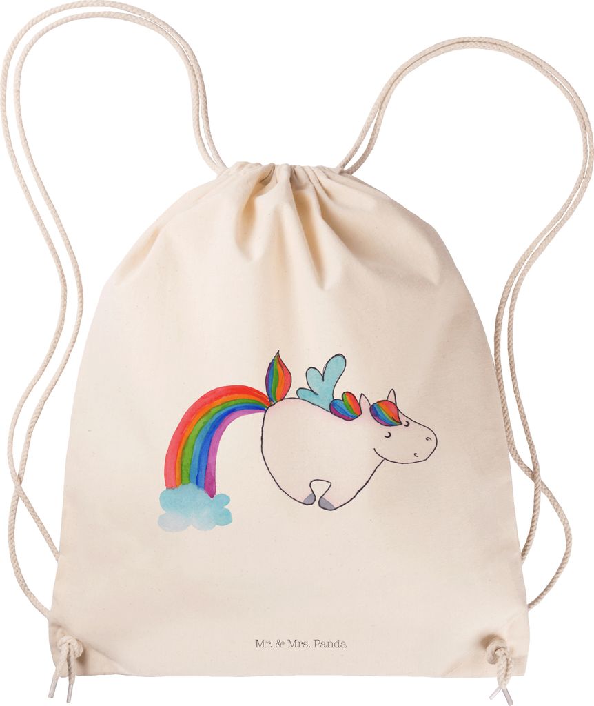 Mr. & Mrs. Panda Jutebeutel Einhorn Fliegendes Pferd - Transparent - Geschenk, Glitzer, Fitness Tasche, wander rucksack, Realität, Unicorn, Beutel...
