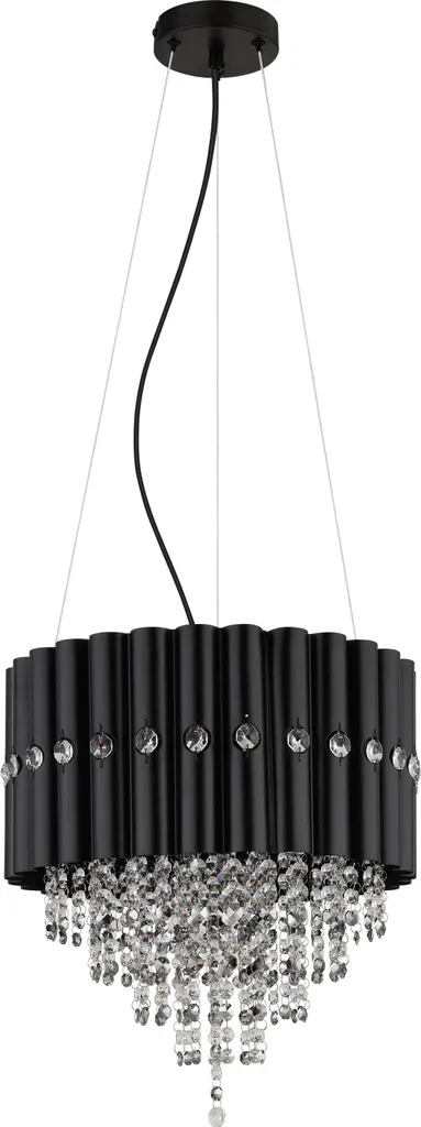Luminaire de salon lustre cristaux noirs pour ambiance cosy 40 cm