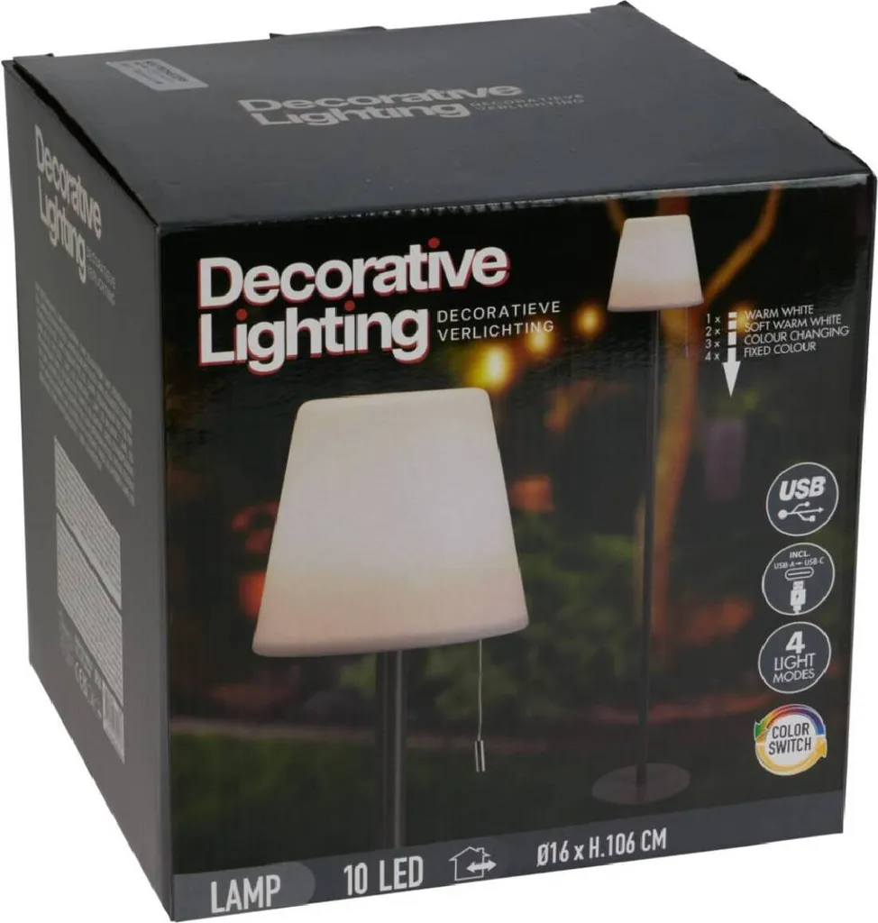 Lampada da terra a LED nera 106 cm - 5