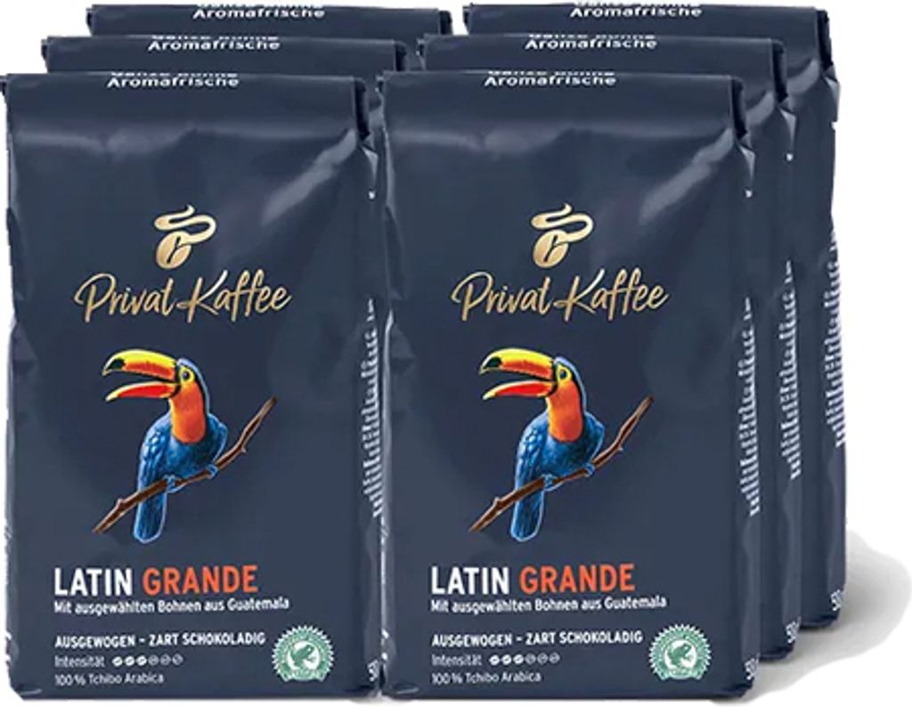 Tchibo - Privat Kaffee Latin Grande Bohnen - 6x 500g