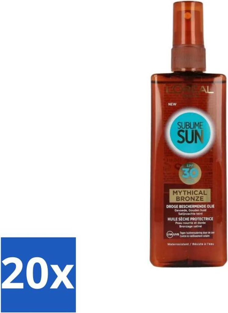L'Oréal – Sublime Sun – Sonnenschutz – Wasserfest – UV-Schutz – LSF 30 – 150 ml - Vorteilspack - 20 Stücke