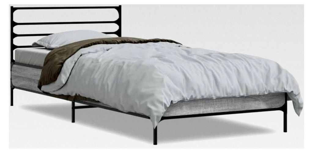 Bettgestell Grau Sonoma 90x200 cm ohne Matratze