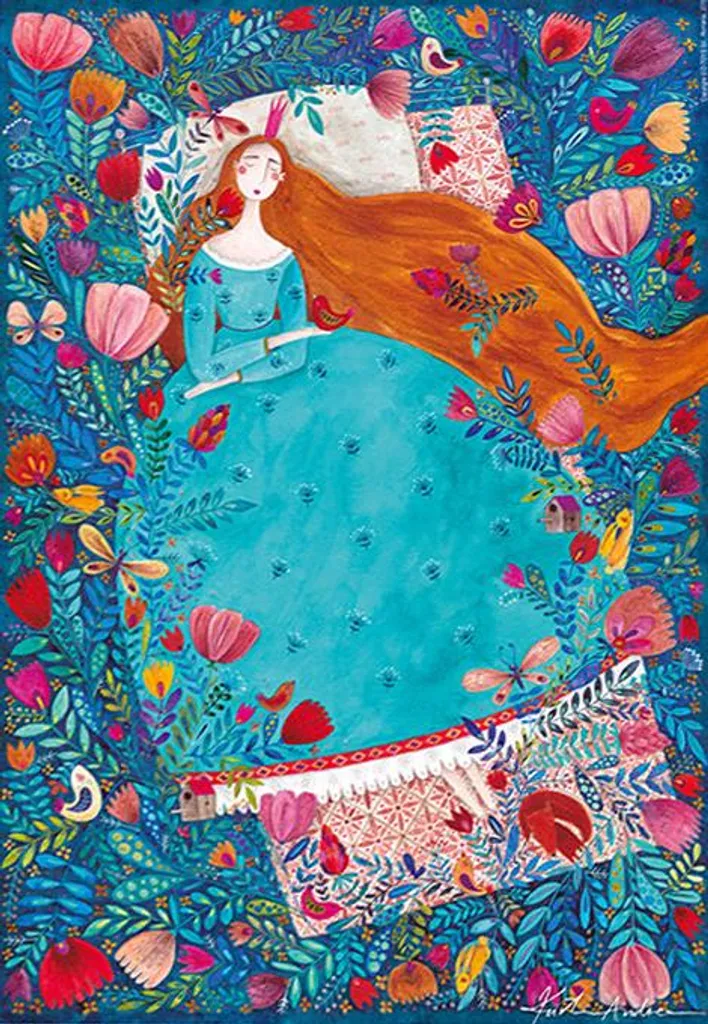 Puzzle 1000 pièces illustré Andrea Kurti Belle au bois dormant 68x48
