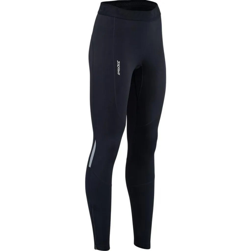 Collant de vélo pour rouler en hiver Silvini Rubenza noir femme L
