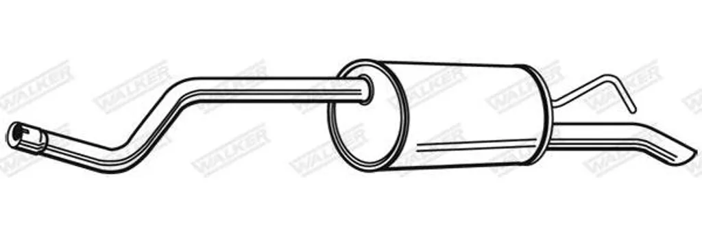 Silencieux arrière WALKER 24061 pour Roomster - Remplacement OE 6Q7253609