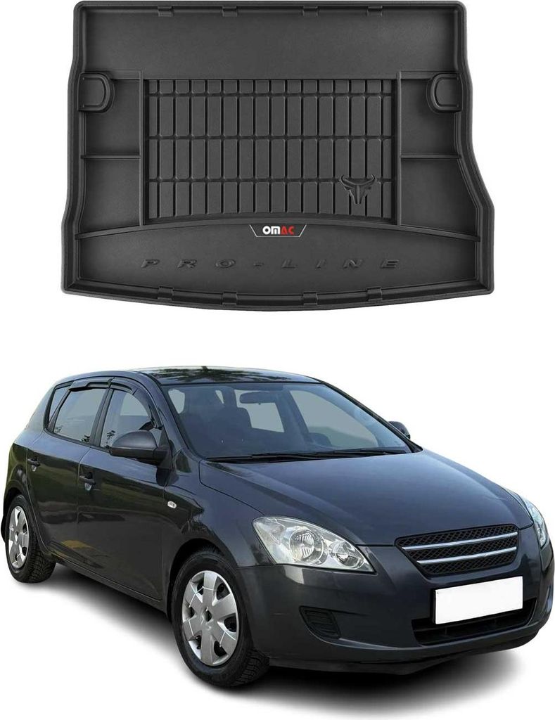 OMAC Gummi Kofferraumwanne für Kia Ceed 2006-2012 TPE Laderaumwanne Schwarz