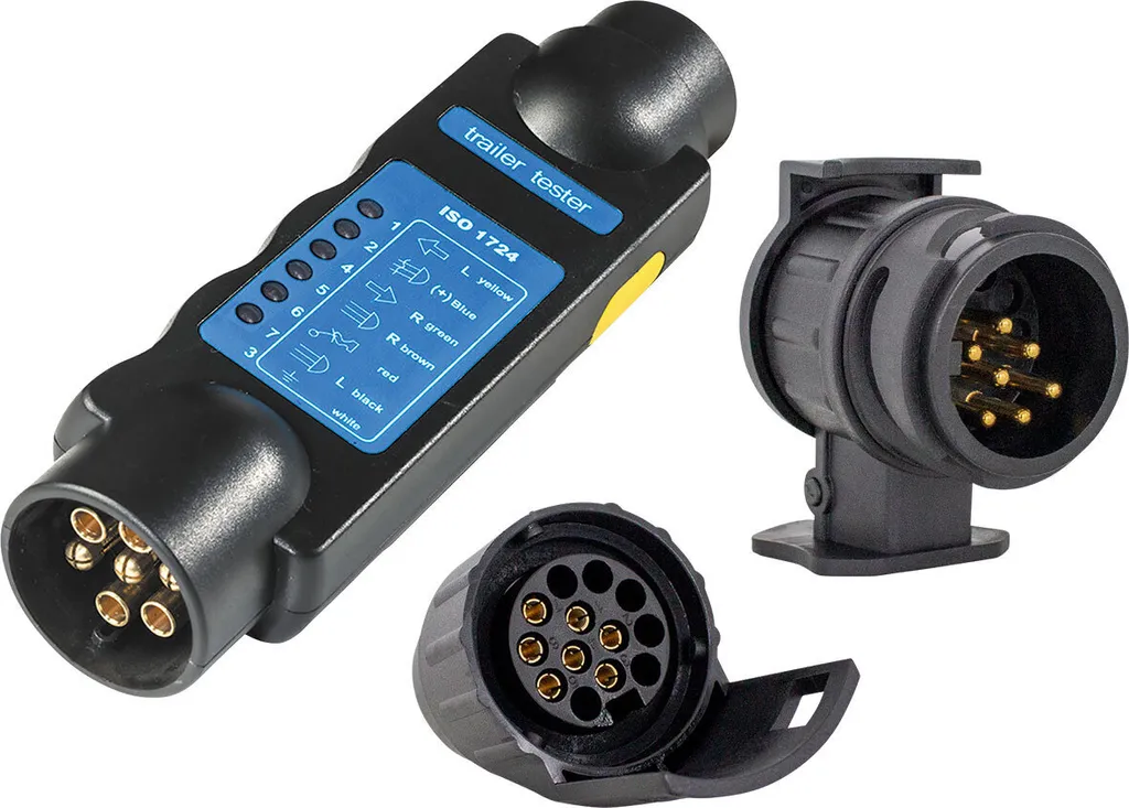 AS Schwabe as Schwabe tester per caravan a 7 poli con adattatori a 13 poli, spina a 7 poli / attacco a 7 poliincl