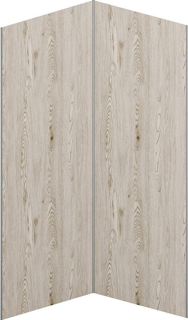 Wandpaneele Dusche 2er-Set inkl. Profile - Aluminium - 2x Produktbild 