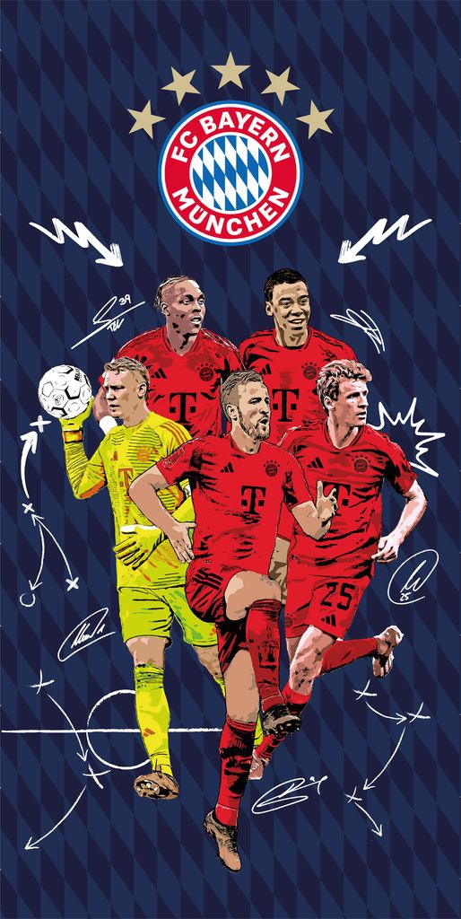 FC Bayern München Badetuch Player 75x150 cm Produktbild 1
