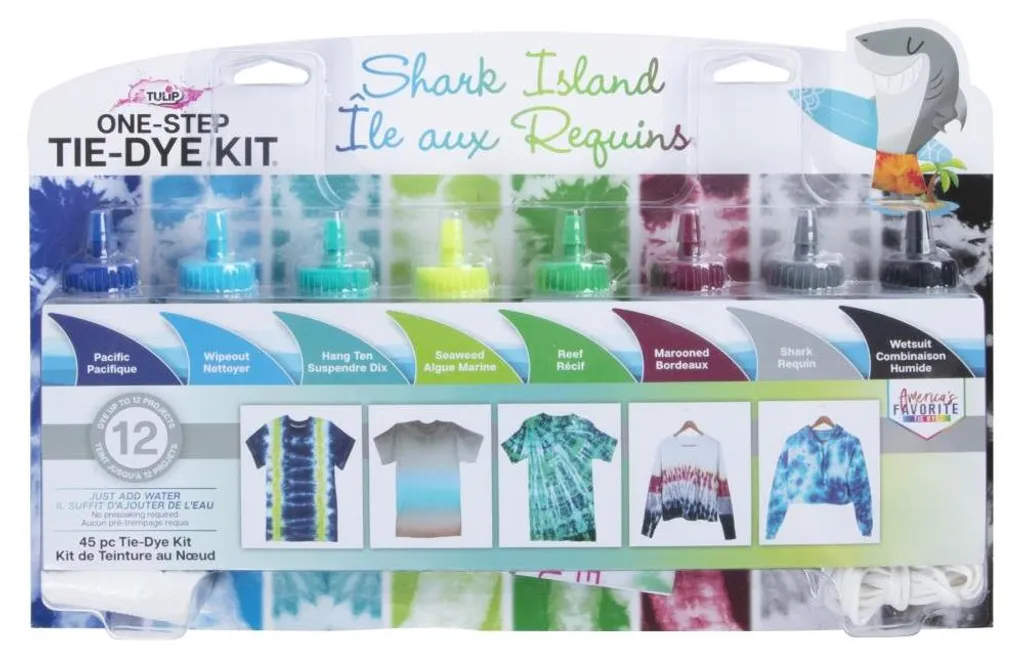 Teinture textile facile Tulip Tie-Dye Shark Island sans mélange complexe