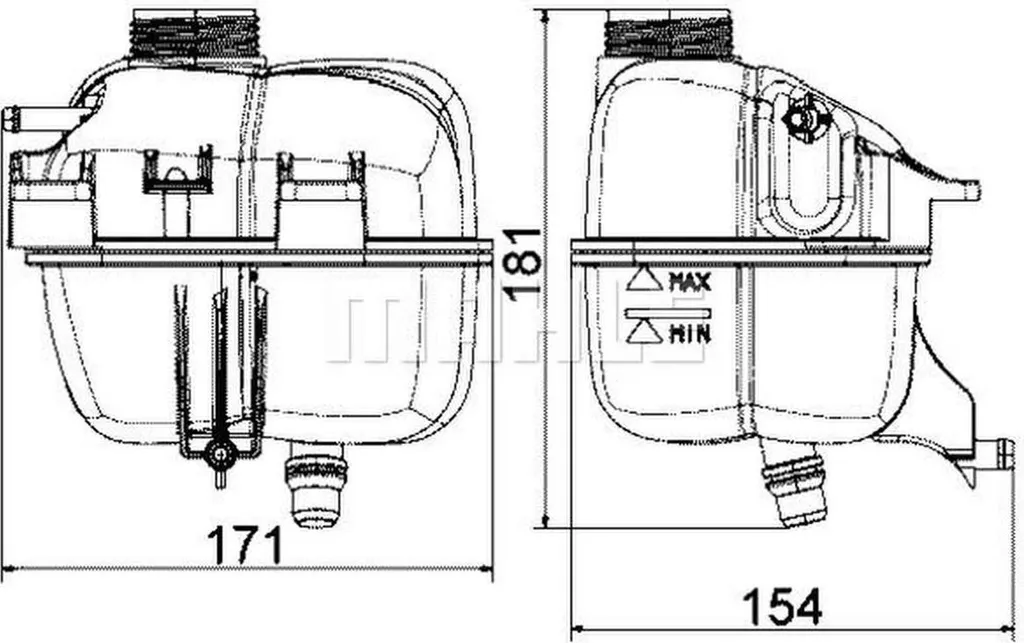 Réservoir de Refroidissement MAHLE Haute Résistance pour Modèle BMW i3