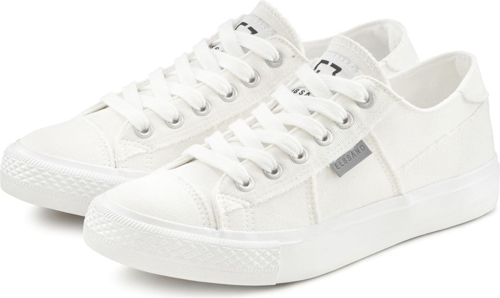 Elbsand Sneaker Schnürschuh, Stoffschuhe, Textilschuhe, Turnschuh, Freizeitschuh weiß Größe 43