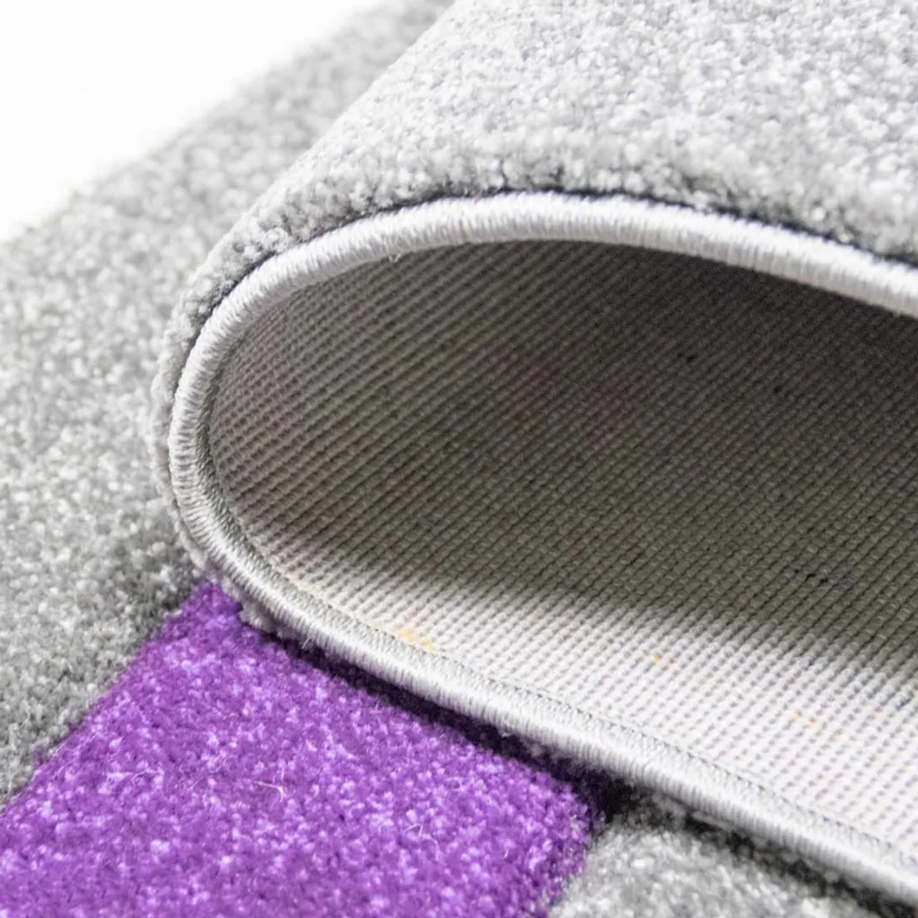 Tapis anti-tache design violet gris blanc - Solution déco 200x290