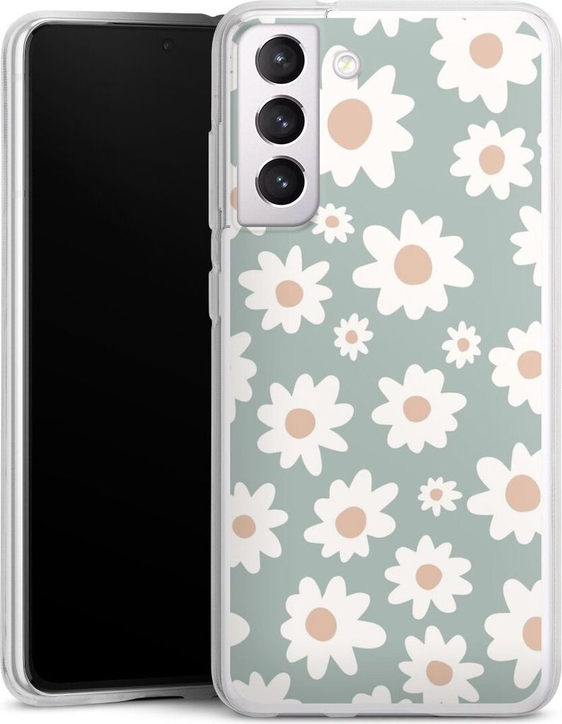DeinDesign Handyhülle für Samsung Galaxy S21 FE 5G Silikon Hülle Case Smartphone Schutzhülle Blumen Gänseblume Muster