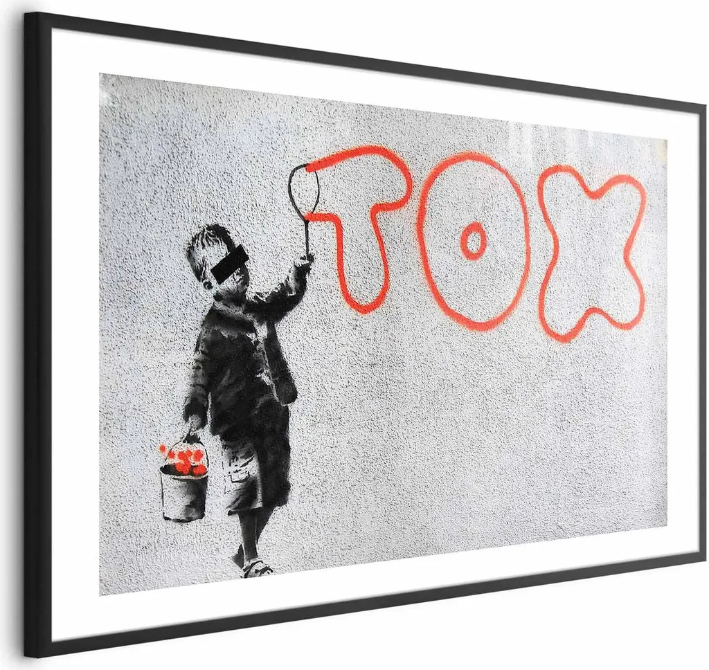 Quadro Pronto 60x40 Poster Toxic con Cornice Nera - Qualità Professionale