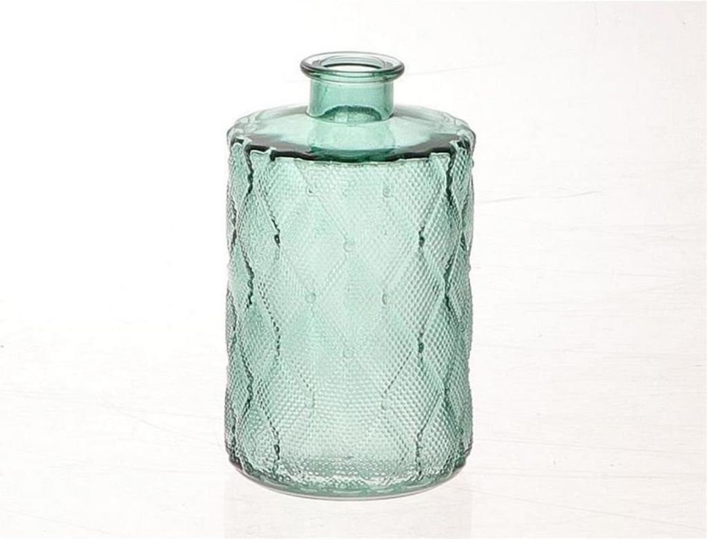 Hbx natürliche lebende Vase Glas Vinty ø9xh15cm grün