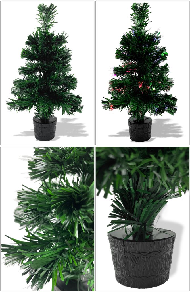 Fiberglas Weihnachtsbaum: Deko-Tannenbaum, LED-Beleuchtung