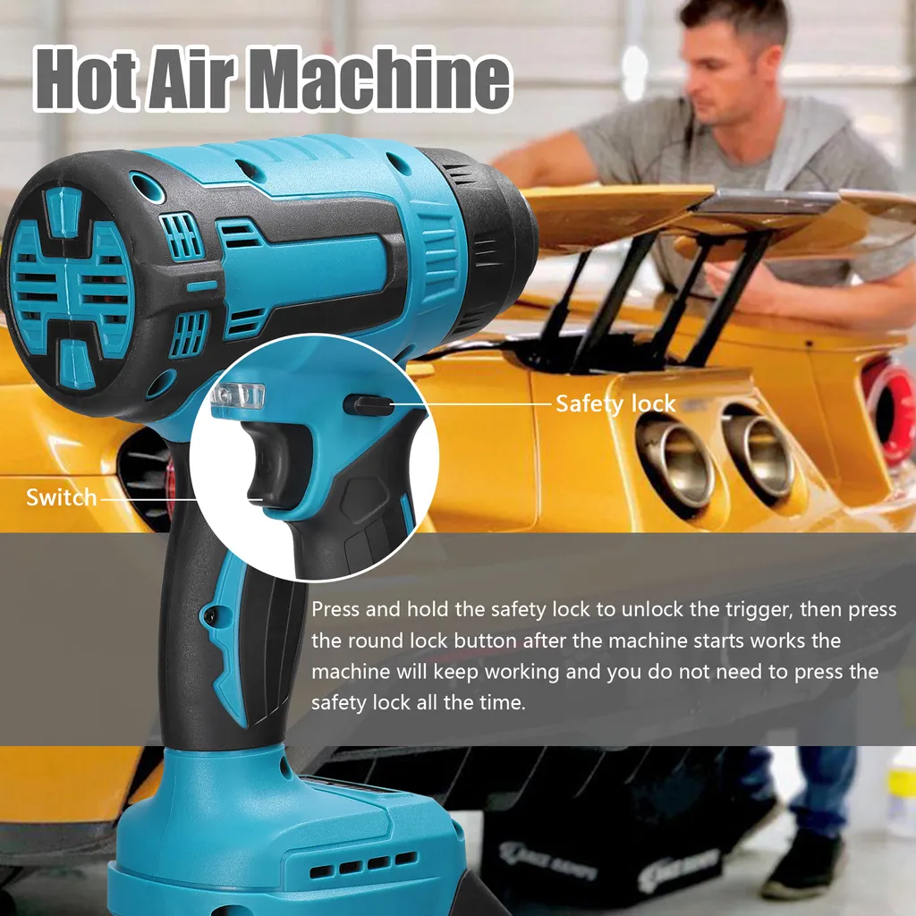 Pistolet à air chaud portable rechargeable pour travaux de rétractation - 4